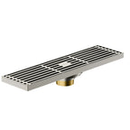 300x80mm SUS 304 Linear Shower Drain – Self-Closing Drain Core – BSD0915