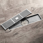 300x80mm SUS 304 Linear Shower Drain – Self-Closing Drain Core – BSD0915