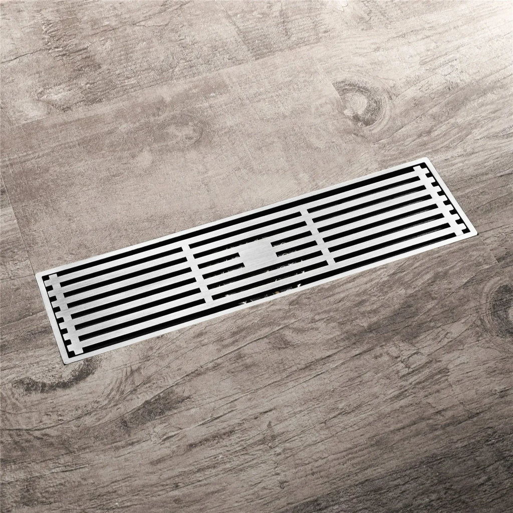 300x80mm SUS 304 Linear Shower Drain – Self-Closing Drain Core – BSD0915