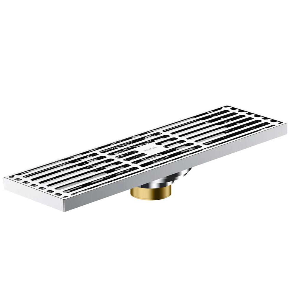 300x80mm SUS 304 Linear Shower Drain – Self-Closing Drain Core – BSD0915