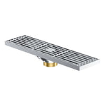 300x80mm SUS 304 Linear Shower Drain – Self-Closing Drain Core – BSD0915 Chrome