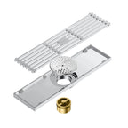 300x80mm SUS 304 Linear Shower Drain – Self-Closing Drain Core – BSD0915