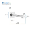 Wall-Mount Square Bath Spout – 180mm Solid Brass or SUS 304 with NEOPERL Aerator-BS0400