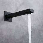 Wall-Mount Square Bath Spout – 180mm Solid Brass or SUS 304 with NEOPERL Aerator-BS0400