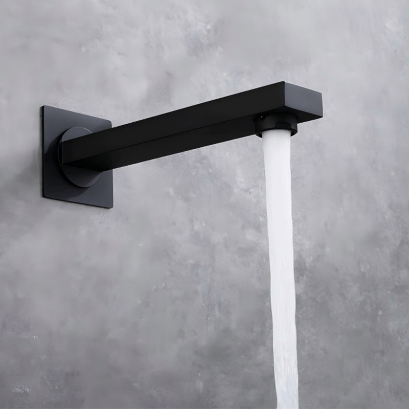 Wall-Mount Square Bath Spout – 180mm Solid Brass with NEOPERL BS0100
