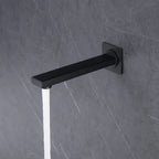 Wall-Mount Square Bath Spout – 180mm Solid Brass with NEOPERL BS0100