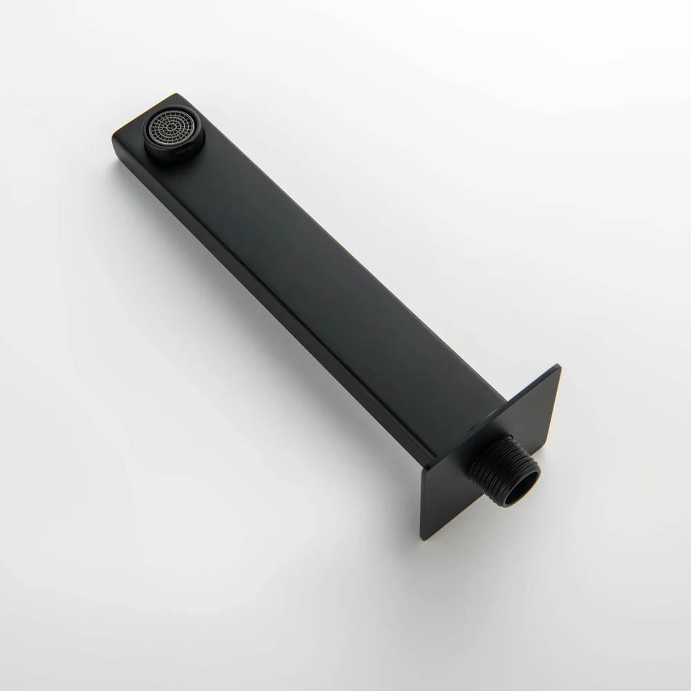 Wall-Mount Square Bath Spout – 180mm Solid Brass with NEOPERL BS0100