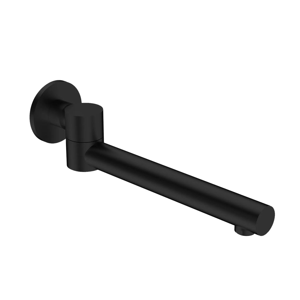 Swivel Wall Mounted Bath Spout - Bath Tub Filler - BSS105 / BS0105 Matte Black SUS 304 Stainless Steel