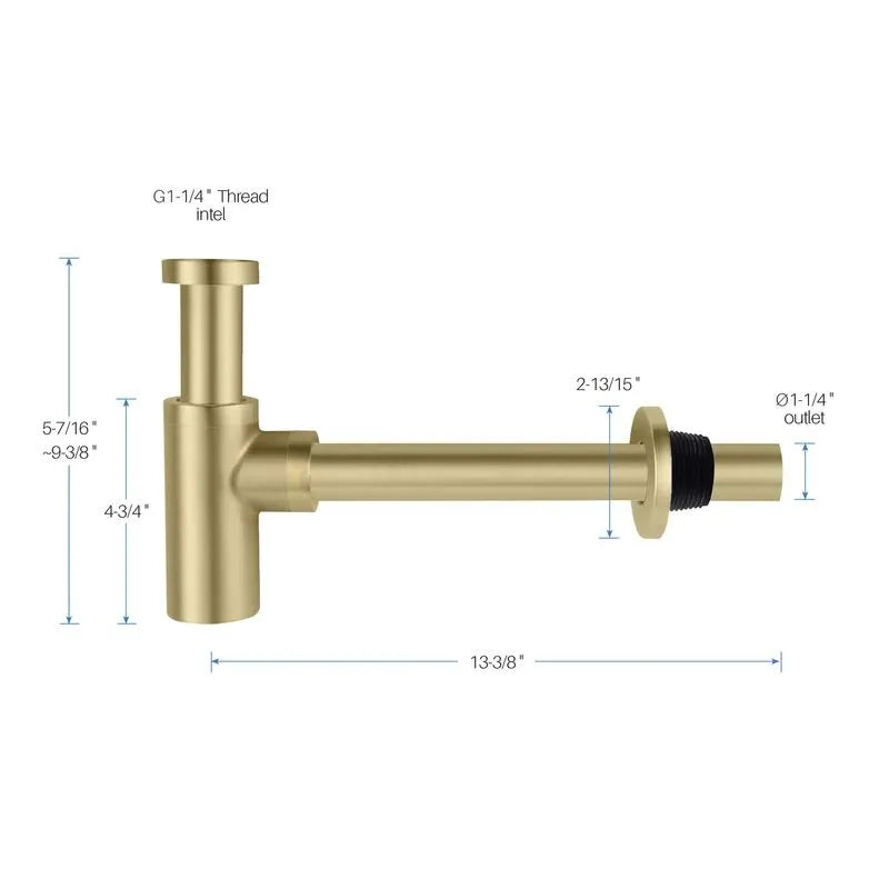 Bathroom Basin Bottle Trap – Solid Brass Anti-Odor Drain Trap – BT0001