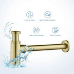 Bathroom Basin Bottle Trap – Solid Brass Anti-Odor Drain Trap – BT0001