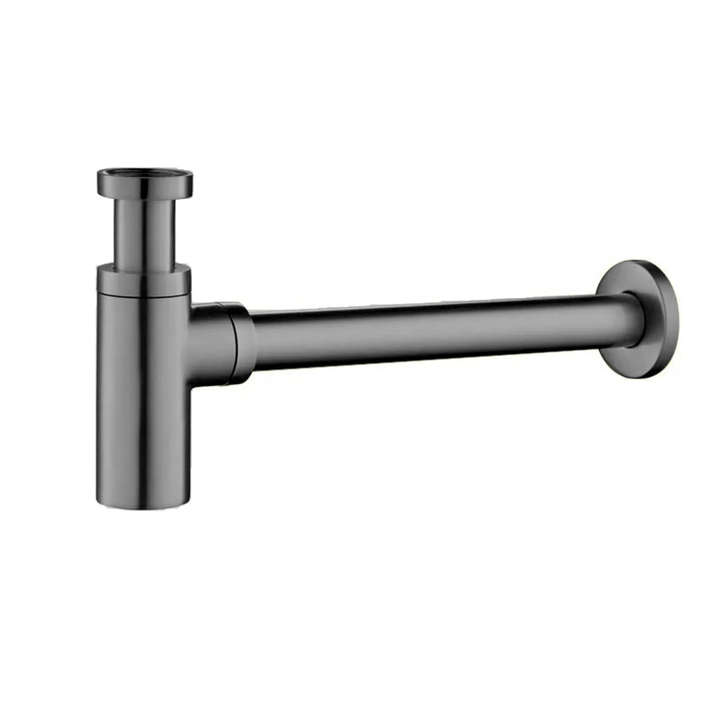 Bathroom Basin Bottle Trap – Solid Brass Anti-Odor Drain Trap – BT0001 Brushed Gun Metal