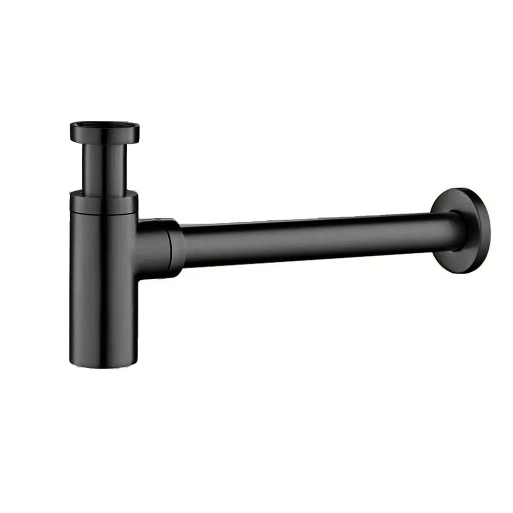 Bathroom Basin Bottle Trap – Solid Brass Anti-Odor Drain Trap – BT0001 Matte Black