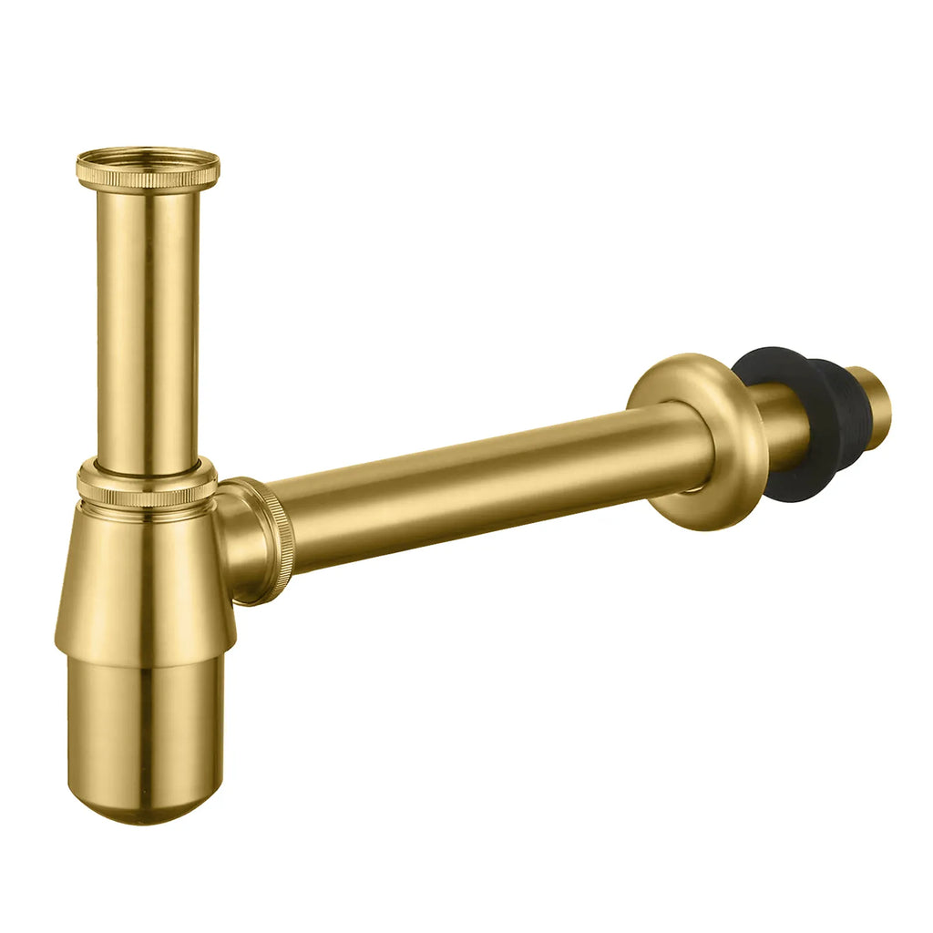 Bathroom Basin Bottle Trap with Extension Pipe – Anti-Odor Drain Trap – BT0002 Brushed Gold