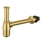 Bathroom Basin Bottle Trap with Extension Pipe – Anti-Odor Drain Trap – BT0002 Brushed Gold