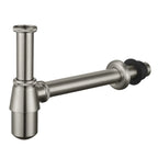 Bathroom Basin Bottle Trap with Extension Pipe – Anti-Odor Drain Trap – BT0002 Brushed Nickel