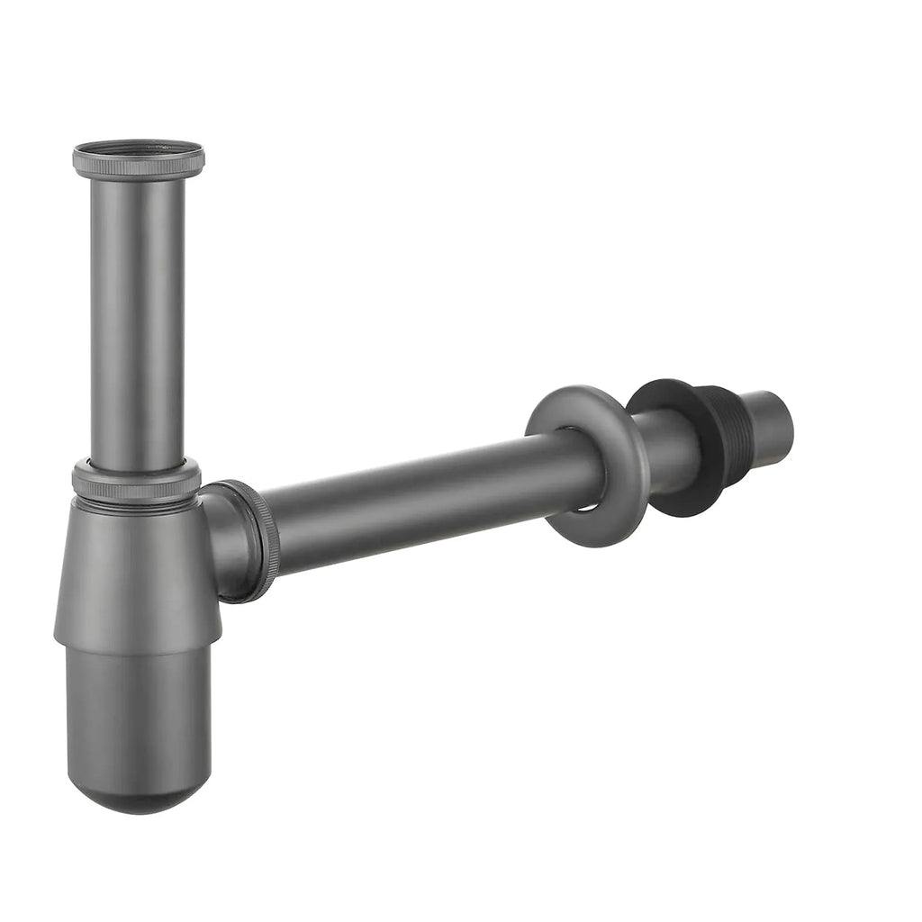 Bathroom Basin Bottle Trap with Extension Pipe – Anti-Odor Drain Trap – BT0002 Brushed Gun Metal