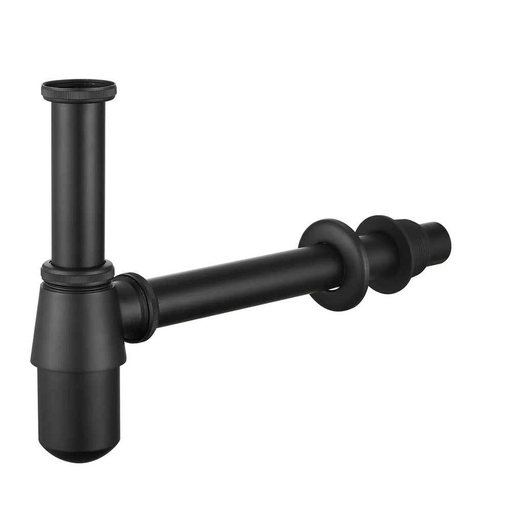 Bathroom Basin Bottle Trap with Extension Pipe – Anti-Odor Drain Trap – BT0002 Matte Black