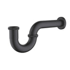 Bathroom Basin P-Trap with Extension Pipe – Decorative Drain Trap – BT0003A Matte Black
