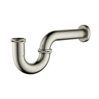 Bathroom Basin P-Trap with Extension Pipe – Decorative Drain Trap – BT0003 Brushed Nickel