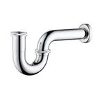 Bathroom Basin P-Trap with Extension Pipe – Decorative Drain Trap – BT0003 Chrome