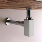 Square Bathroom Basin Bottle Trap with Extension Pipe – Anti-Odor Decorative Drain Trap – BT0004