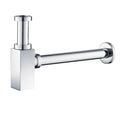 Square Bathroom Basin Bottle Trap with Extension Pipe – Anti-Odor Decorative Drain Trap – BT0004 Chrome