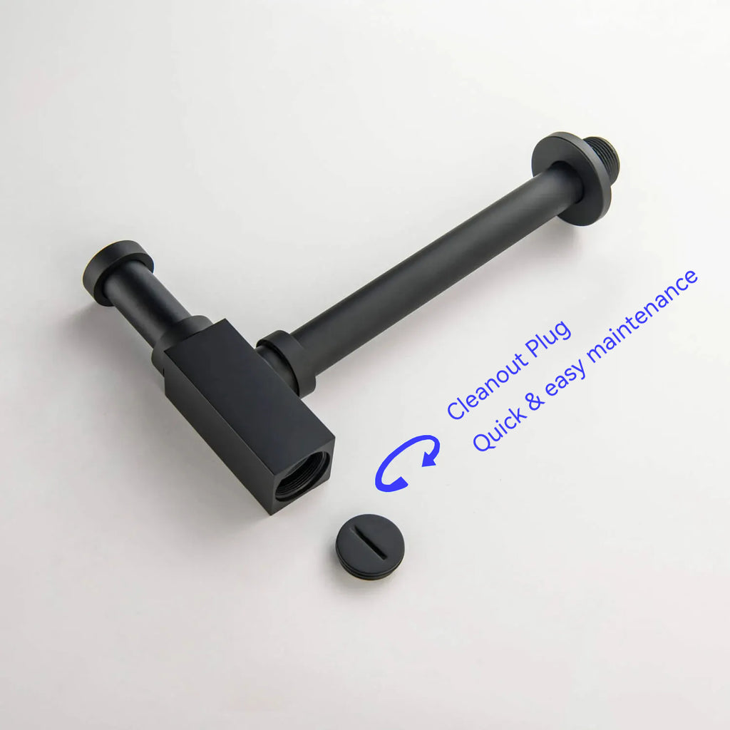 Square Bathroom Basin Bottle Trap with Extension Pipe – Anti-Odor Decorative Drain Trap – BT0004