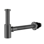 Bathroom Basin Bottle Trap with Flexible Corrugated Pipe – Anti-Odor Drain Trap – BT0005 Brushed Gun Metal