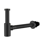 Bathroom Basin Bottle Trap with Flexible Corrugated Pipe – Anti-Odor Drain Trap – BT0005 Matte Black