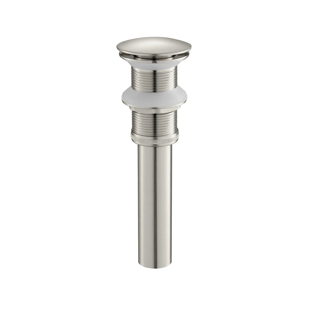 Pop-Up Basin Drain with SUS Stainless Steel Pipe – Solid Brass Construction – D0002 Brushed Nickel