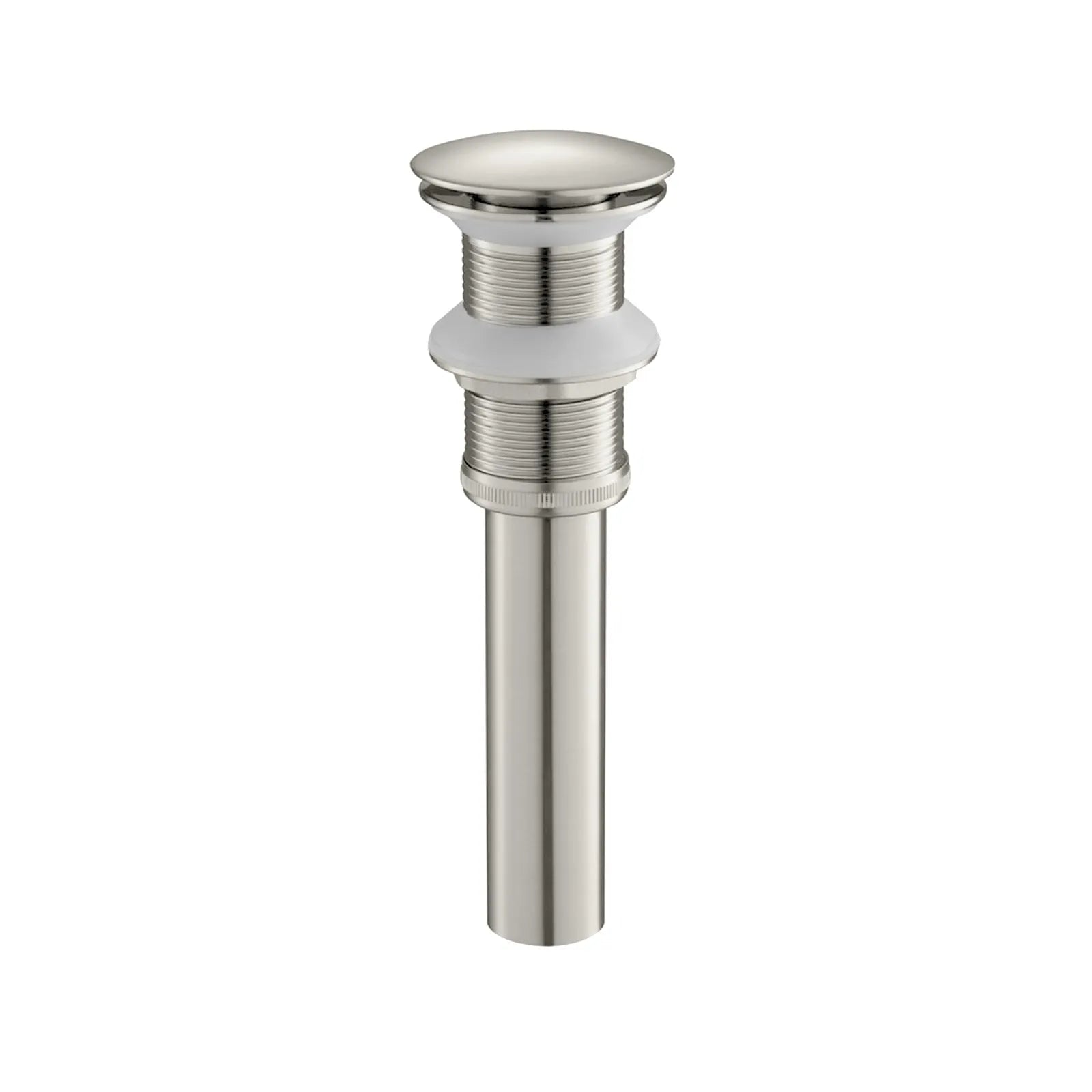 Pop-Up Basin Drain with SUS Stainless Steel Pipe – Solid Brass Construction – D0002 Brushed Nickel