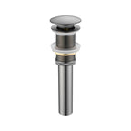 Pop-Up Basin Drain with SUS Stainless Steel Pipe – Solid Brass Construction – D0002 Brushed Gun Metal