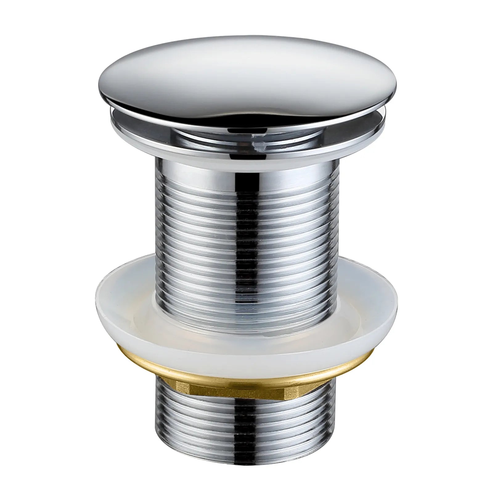 1-1/4 Inch Pop-Up Basin Drain Without Overflow – Solid Brass Construction – D0012 Chrome