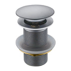 1-1/4 Inch Pop-Up Basin Drain Without Overflow – Solid Brass Construction – D0012 Brushed Gun Metal