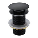 1-1/4 Inch Pop-Up Basin Drain Without Overflow – Solid Brass Construction – D0012 Matte Black