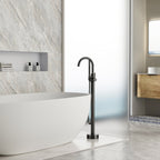 2 Way Free Standing Bathtub Faucet with Hand Shower – Floor Mounted Tub Filler – TF022031