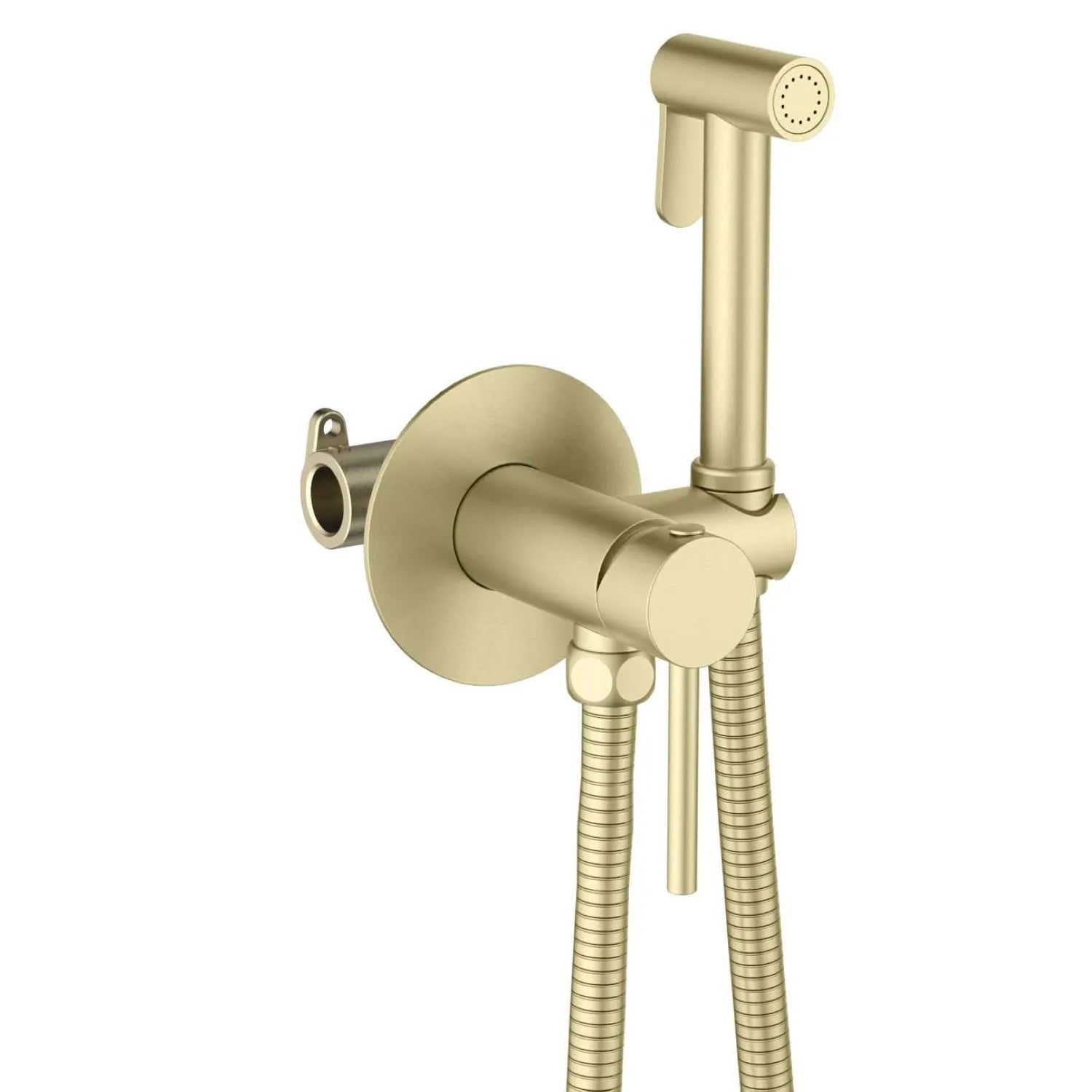Circular Wall Mounted Bidet Spray Mixer HB2001 Brushed Gold