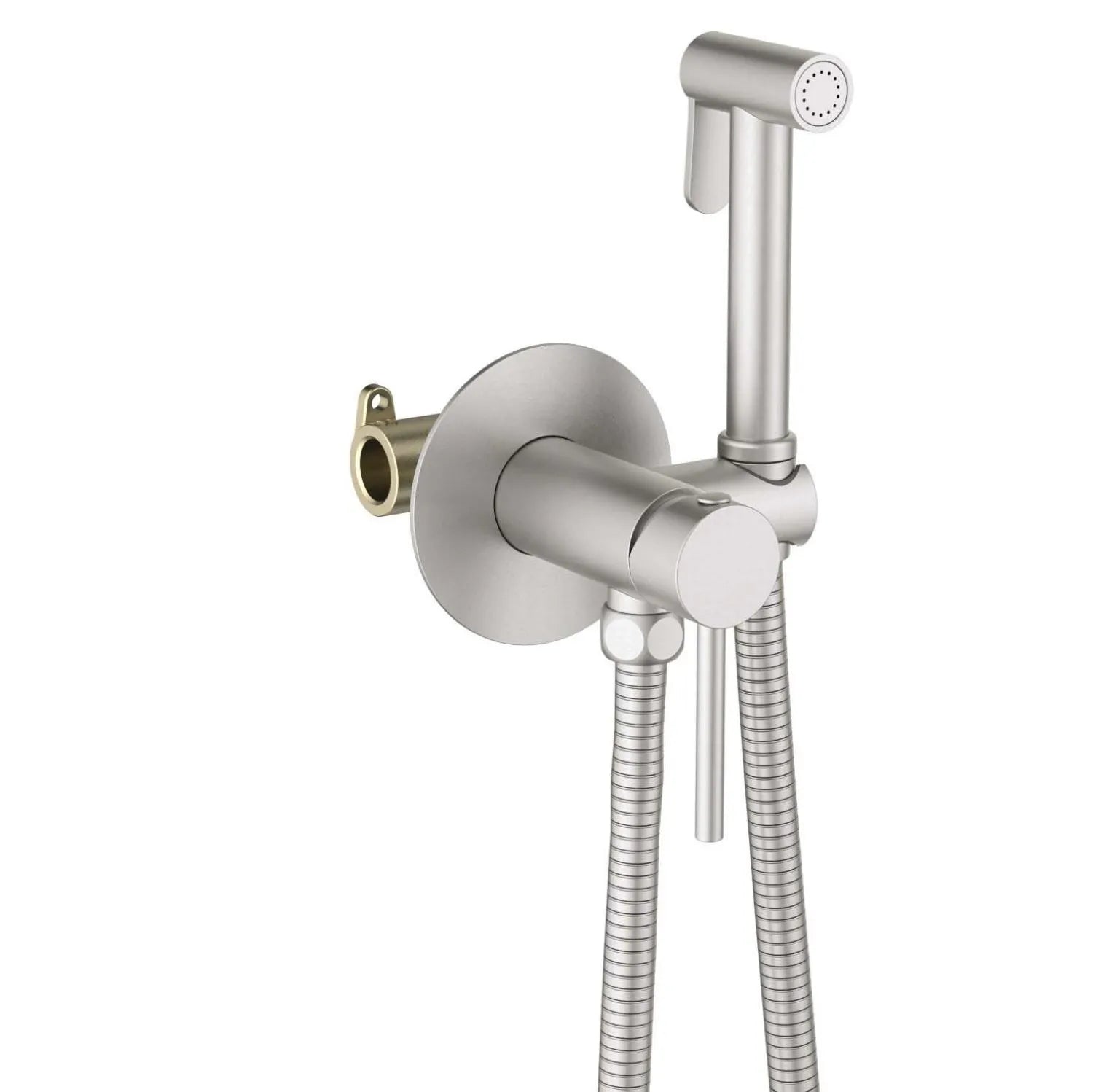 Circular Wall Mounted Bidet Spray Mixer HB2001 Brushed Nickel