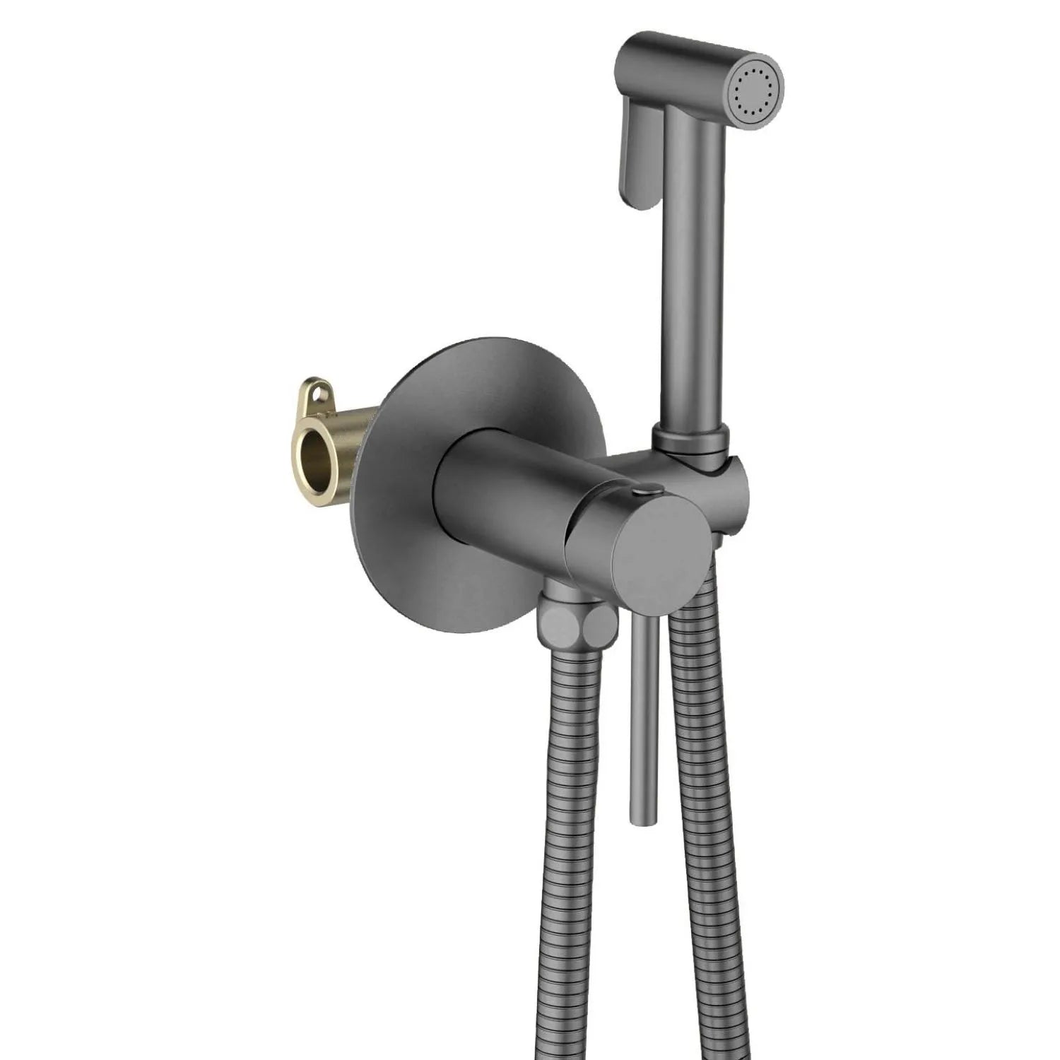 Circular Wall Mounted Bidet Spray Mixer HB2001 Brushed Gun Metal