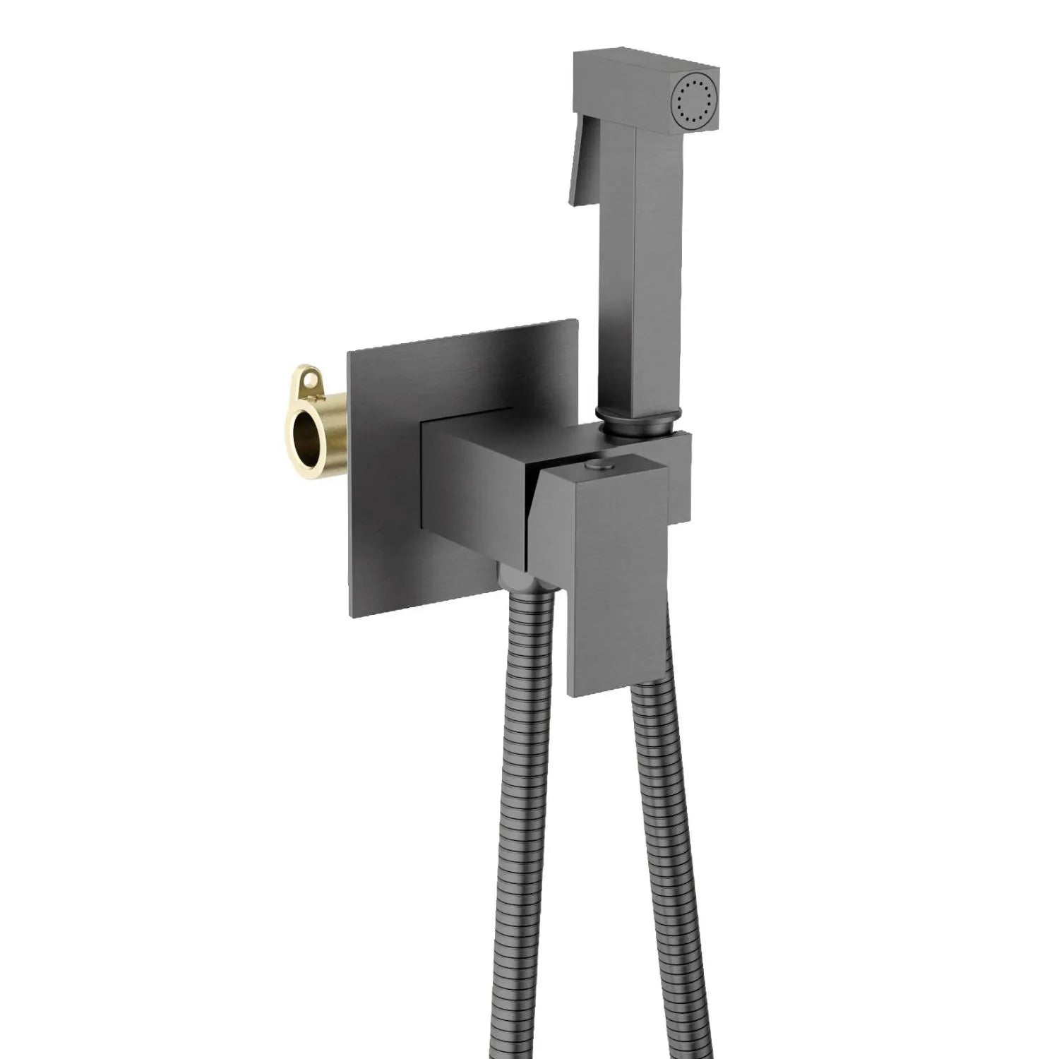 HB2002 Cube Square Brass bidet spray--Wall Concealed Hand Bidet with spray