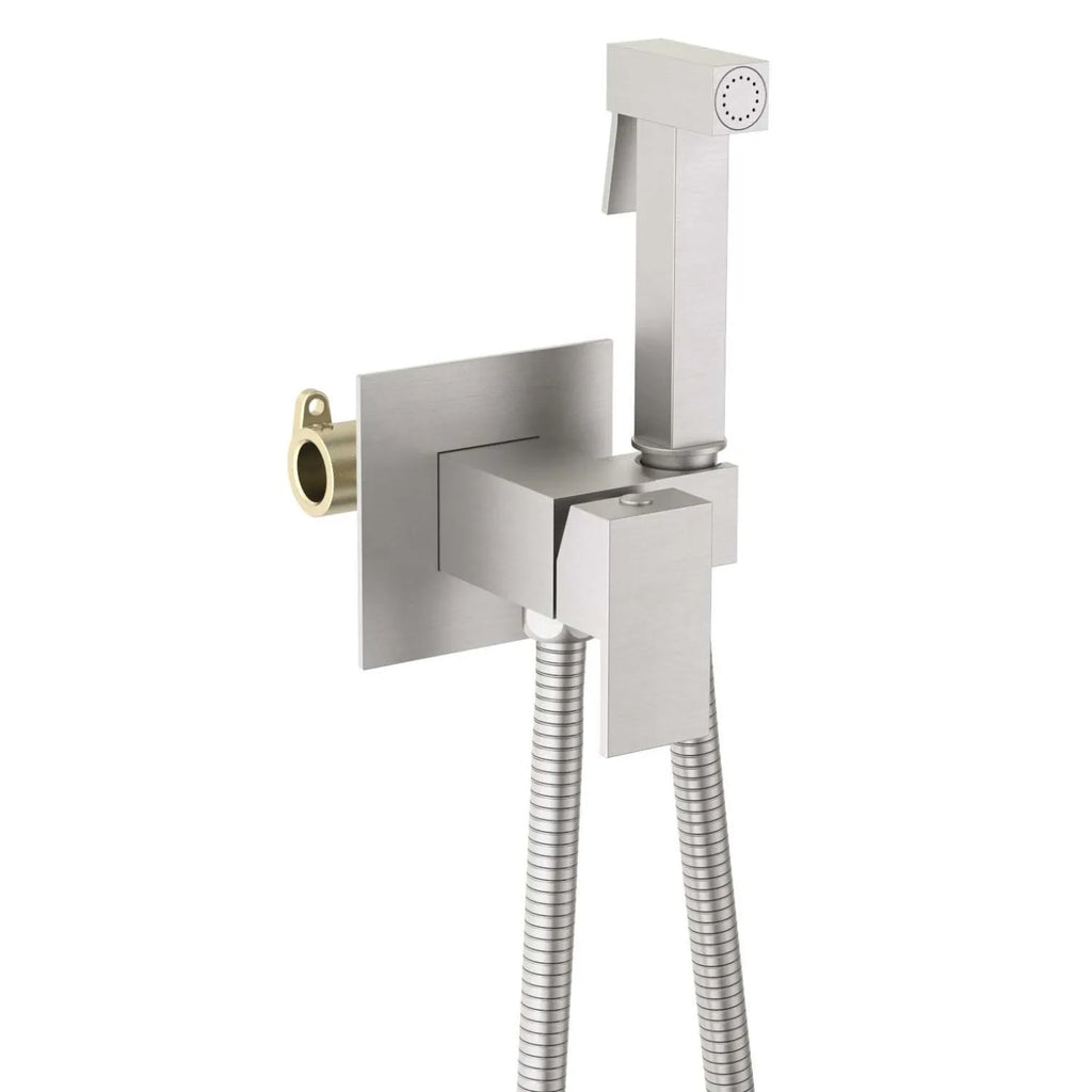 HB2002 Cube Square Brass bidet spray--Wall Concealed Hand Bidet with spray