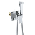 HB2002 Cube Square Brass bidet spray--Wall Concealed Hand Bidet with spray Chrome