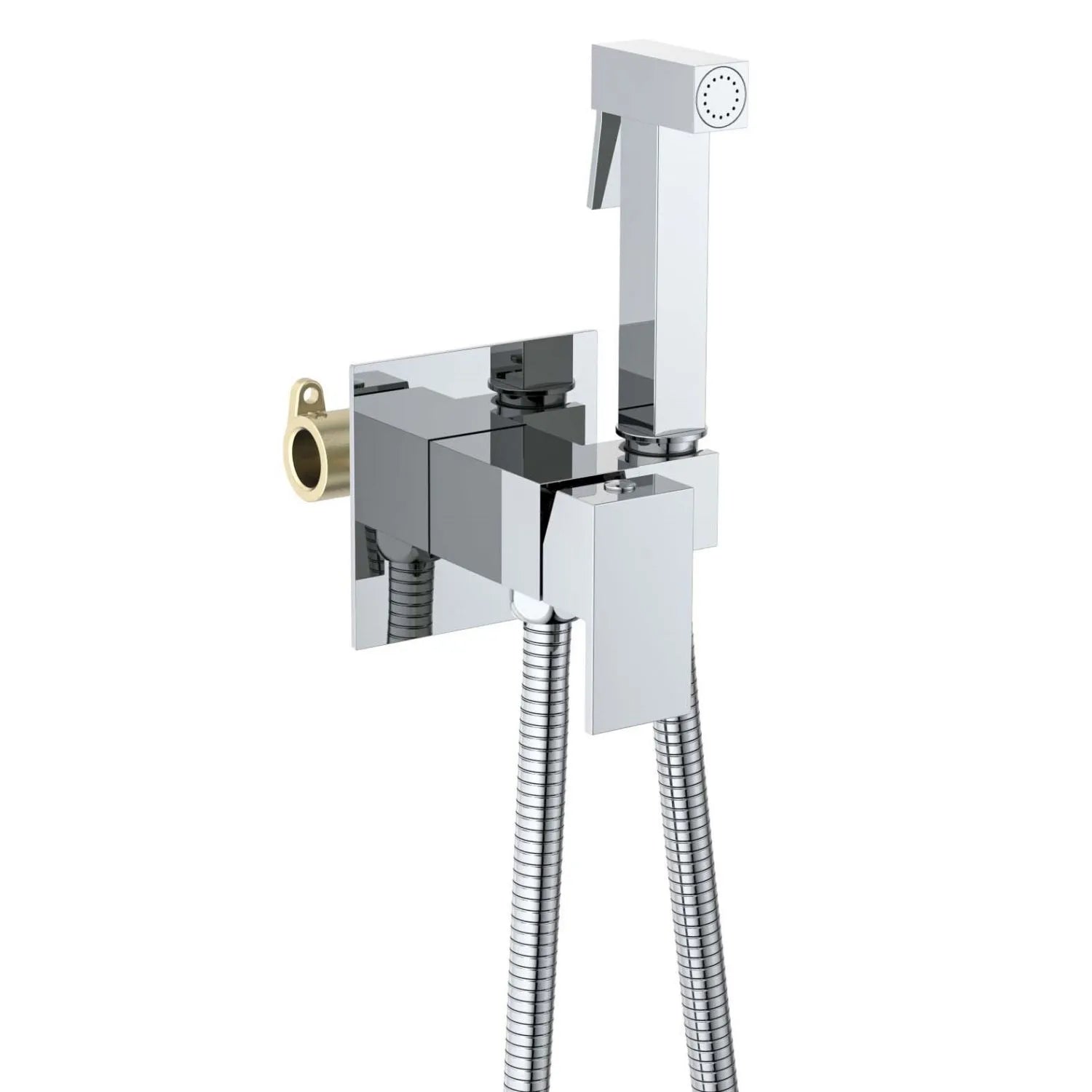 HB2002 Cube Square Brass bidet spray--Wall Concealed Hand Bidet with spray