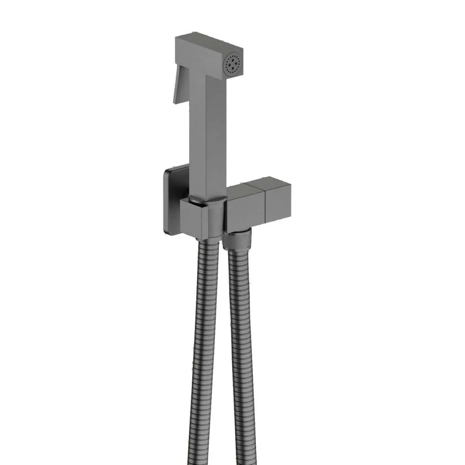 Square Wall Mounted Hand Bidet Set with Brass Spray– Brass Body & Spray