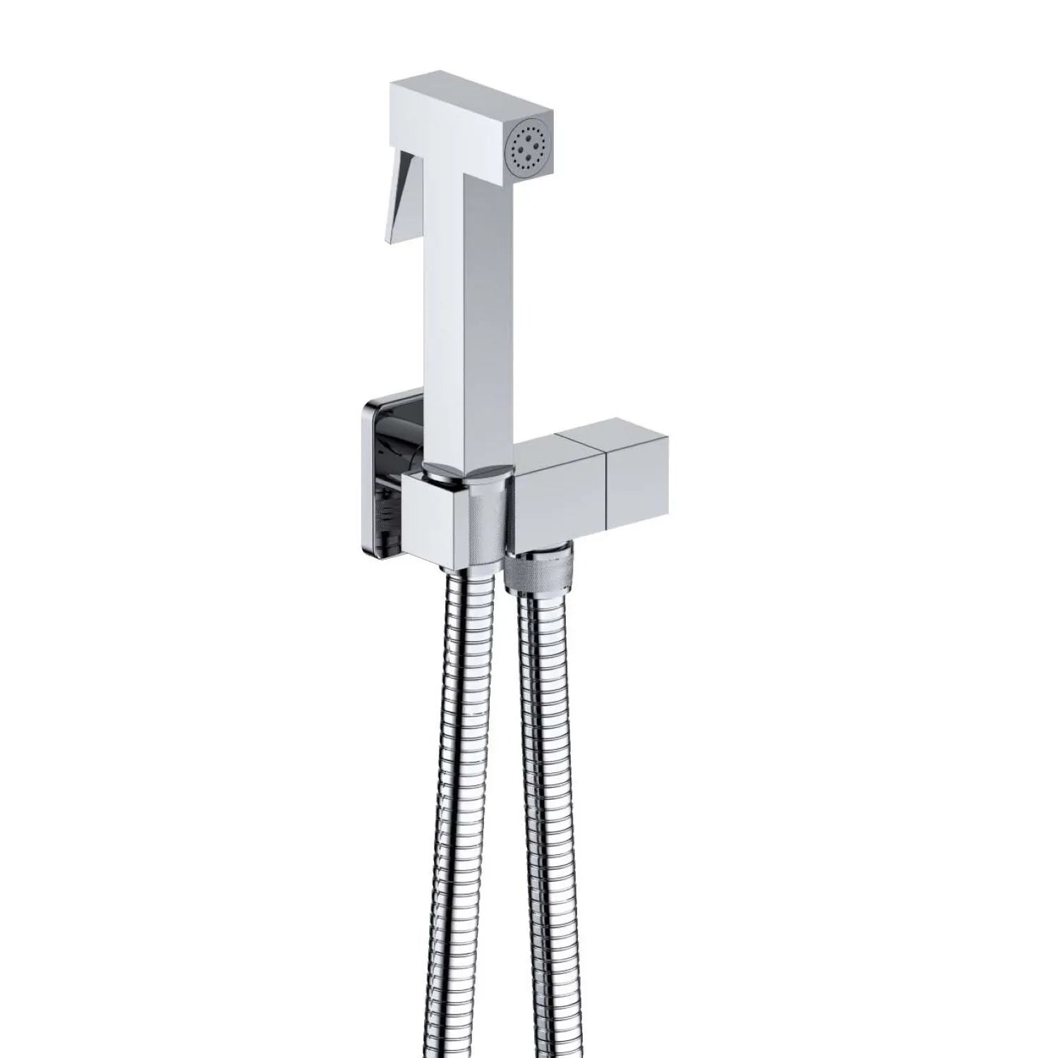 Square Wall Mounted Hand Bidet Set with Brass Spray– Brass Body & Spray