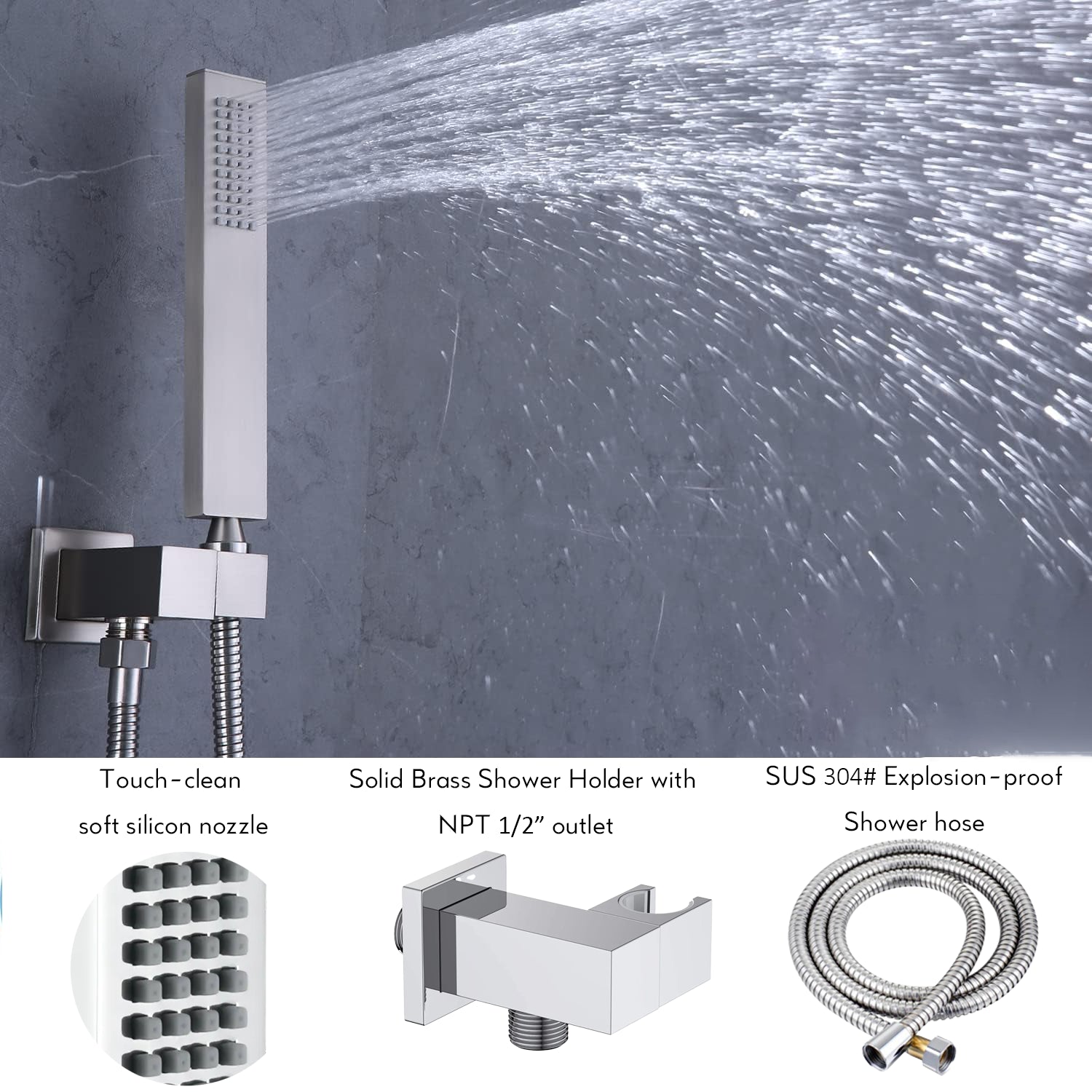 Circular Single Spray Handheld Shower HS1015
