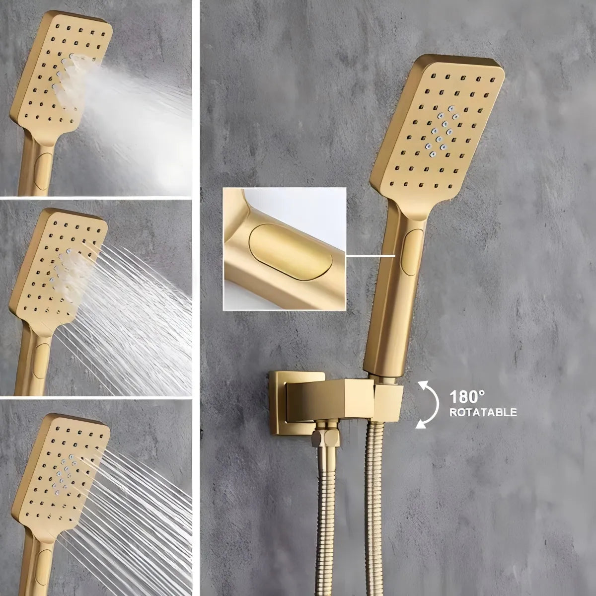 ABS Handheld Shower Head with 3 Spray Modes HS2007