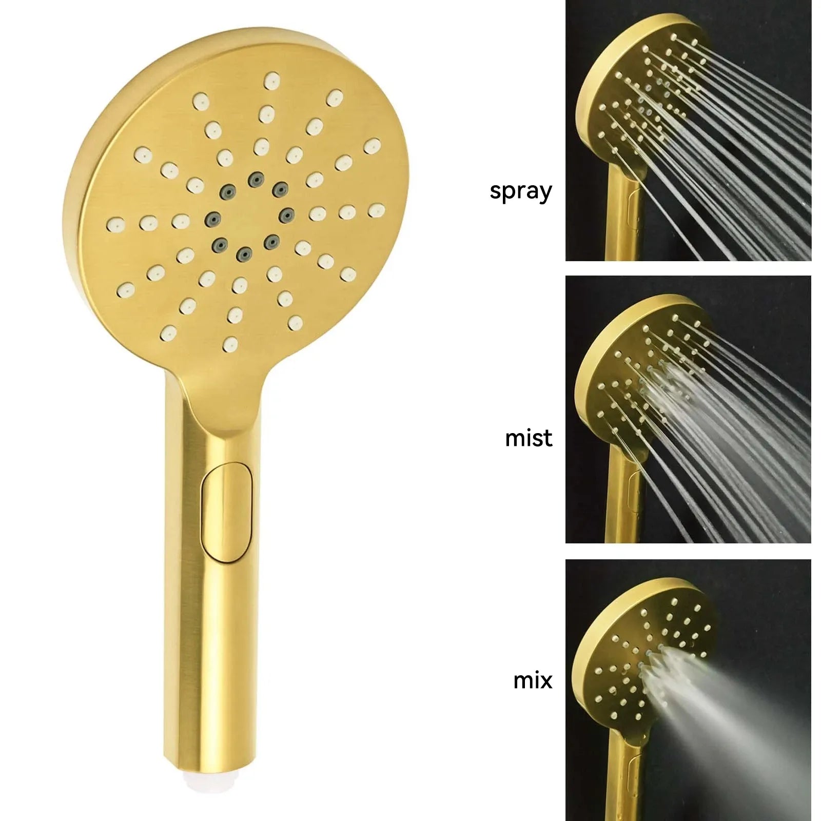 Circular 2 Way Thermostatic Wall Concealed Faucet with shower header and hand Shower AH502204
