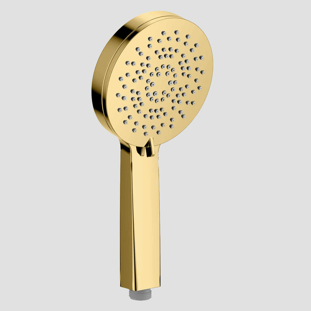 3-Function Round ABS Hand Shower – Rain+Boost+Mist Spray Modes with Rotary Control -HS2011 Brushed Gold