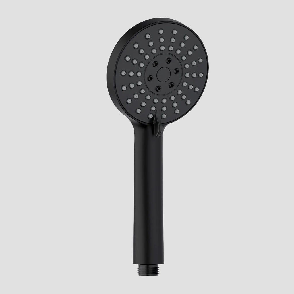 3-Function Round ABS Hand Shower – Rain+Boost+Mist Spray Modes with Rotary Control-HS2013 Matte Black